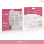 6-Tier 6" Wall Jewelry Organizer, Command Strips included for Easy Hanging, 120 Hole Earring Organizer, Necklace Organizer, Bracelet Holder, Ring Holder, Rotating Branches (White 6-TIer)