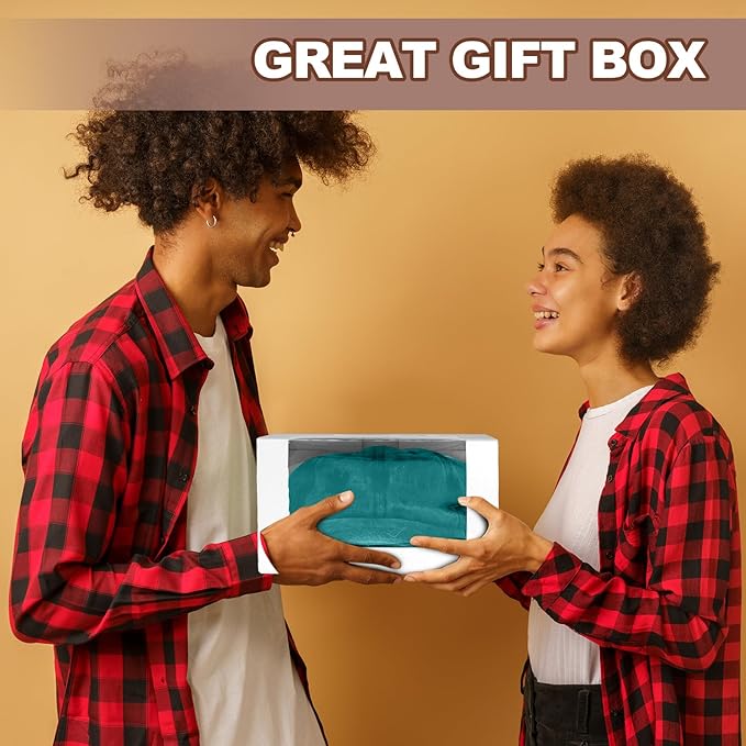 50 Pcs 50 Pack Hat Boxes with Clear Window, Foldable Black Gift Boxes for Baseball Caps, Storage, Display and Shipping (White)