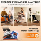 TOUSAINS Under Desk Elliptical Machine for Seniors, Electric Leg Exerciser with App & Remote, 7 Speeds Portable Foot Pedal for Home Office, Low-Impact Rehab Equipment