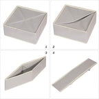 DIOMMELL Foldable Cloth Storage Box Closet Dresser Drawer Organizer Fabric Baskets Bins Containers Divider for Clothes Underwear Bras Socks Clothing,Set of 9 Grey 900