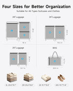 Travel Vacuum Bags with 2026 Lastest Wireless Pump, 8 Pack-4 Sizes Space Saver Vacuum Storage Bags for Luggage and Suitcase, Compression Bags for Packing, Vacuum Seal Bags for Clothing Travel