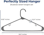 SereneLife Premium 20 Pack Plastic Hangers, Lightweight, Durable, Space Saving Clothes Organizers, Suitable for Shirts, Sweaters, Hoodies, Dresses, Kids Clothes, Good for Home Organization (Gray)