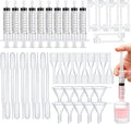 50pcs Perfume Refill Tool Kit,Plastic Perfume Dispenser Transfer Tools,Travel Refill Tool Set for Liquid Cologne Fragrance Sample Essential Oils (Clear, 10ml/50pcs)