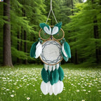 Owl Dream Catcher for Kids,Sdjdhej 1Pcs Owl Dream Catcher with Feather Hanging Decorations Home Ornament Birthday Festival Craft Gift for Girls Kids Women