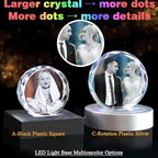 3D Crystal Photo, Personalized Gifts for Women, Wife, Her, Him, Men, Husband,Custom Photo Gifts,Personalized Mother's Day Birthday, Anniversary, Memorial Gift