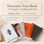 PROBENEX Glam Large | 4 PCS Faux Decorative Books for Home Decor | Not Real Books (Cardboard Boxes) | Coffee Table, Bookshelf & Shelf Styling Display Props for Living Room, Office
