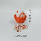 Enchanted 3D Egg with Miniature Inside - Handcrafted Printed Collectible | Fantasy Decor & Gift (Baseball Dragon & Egg (Box))