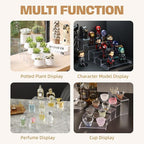 Goabroa 2 Sets 10 Pcs Clear Display Risers, Rectangular (7"-8"-9" L) Risers Display Stands, Table Stands for Jewelry, Cupcake, Perfume, Figures