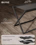 IBUYKE Luggage Rack for All Suitcase Sizes,Foldable Suitcase Stand,Metal Luggage Holder,Easy to Assemble for Bedroom Living Room Hotel,Black TLR001B