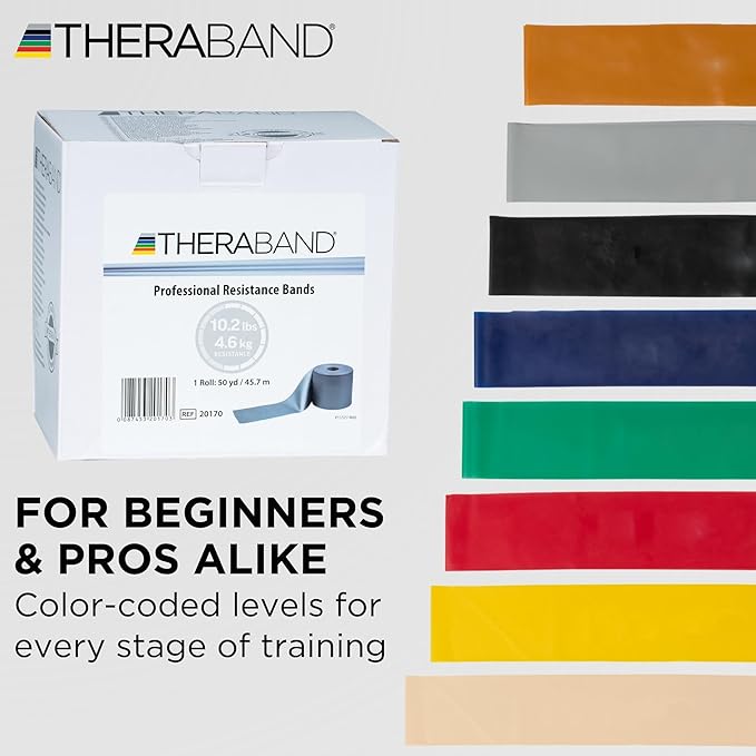 THERABAND Resistance Band, Special Heavy, 50-Yard Roll, Elastic Band for Exercise
