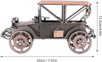 Pilipane Antique Vintage Car Model Iron Industrial Design Retro Classic Car Ornament for Home Decoration Collector Gift 20 x 11.5cm (Antique Brass)