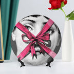 Lina Cavalieri Plate, Wall Decorative Plate, Mysterious Face Plate Wall Hanging Decoration,Including Bracket And Special Spring HooK,style-11,10inch