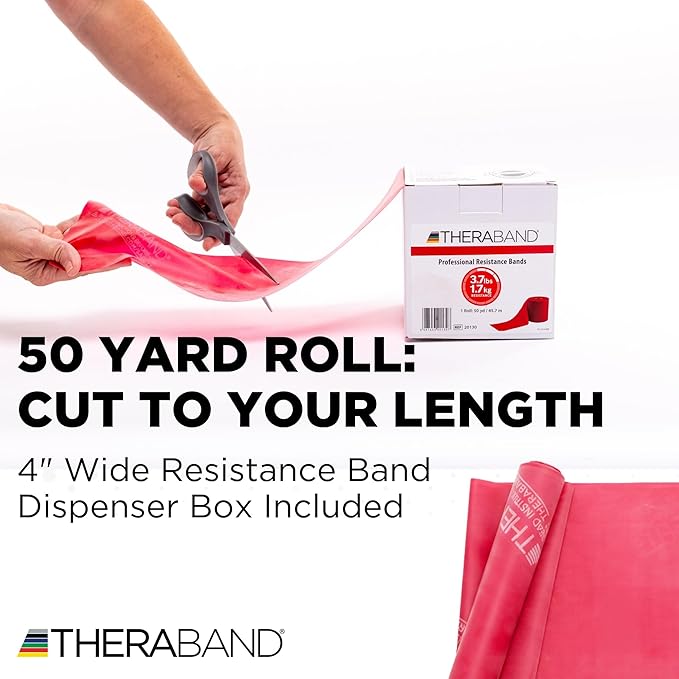 THERABAND Resistance Band, Special Heavy, 50-Yard Roll, Elastic Band for Exercise