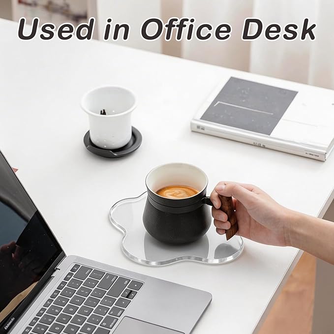 2 PCS Acrylic Coasters Decorative Plates, Irregular Bar Drink Coaster, Drink Coaster for Coffee Table, Clear Coaster for Home Office Desk, Accessory for Desktop Protection, Cloud-Shaped