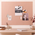 Large Felt Bulletin Board - Stylish Perfectly Sized 35" x 47" Cork Board Alternative for Office & Wall Decor – 12 Customizable Adhesive Tiles w/Golden Pins are Perfect to Display Your Photos