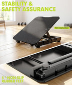 Slant Board for Calf Stretcher,600lbs Weight Capacity Adjustable Incline Balance Board for Squat Home Gym or Commercial Exercise Equipment