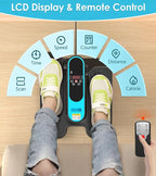 2025 New Under Desk Elliptical Machine,Portable Seated Pedal Exercise Machine for Seniors, 12 Adjustable Speed Elipse Leg Exerciser with Remote Control,Quiet Foot Exercise Machine for Home Office