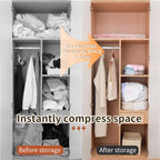 4 Pack Vacuum Storage Bags, Space Saver Bag Vacuum Seal Bags for Clothing Travel Moving Blankets Pillows Storage and Organization, Hand Pump Included(100 X 70 cm)