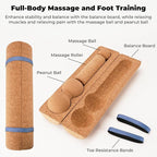 Premium Cork Balance Board - 15.7" Large Ankle Balance Board with Peanut Massage Ball, Balance Trainer, Foot Strengthener for Full Body Massage | Balance Stability | Improve Mobility | Prevent Falls