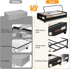 Under Bed Storage with Wheels 3Pack Storage Containers with Clear Window&Label Under Bed Drawers Rolling Under Bed Storage for Clothes,Shoes, Blankets (30.71 x 16.93 x 6.69 in, Black)