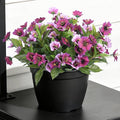Fake Artificial Flowers for Outdoors Decoration,4 Bundles Silk Faux Spring Flowers with Plants Leave UV Resistant for Planter Front Door Porch Yard Patio Window Box Home Indoor Decor