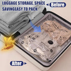 6 Pack Vacuum Storage Bag with Hand Pum,Space Saver Bags(2 jumbo,2 medium,2 small) Compression Packing Bags,Vacuum Seal Bags for Clothes Travel Bedding Blanket Pillows Comforters