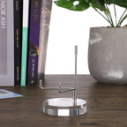 Hipiwe Clear Acrylic Display Stand Holder with Adjustable Metal Arms Display Easel Stands for Gemstones Fossils Minerals Agate Slabs Plates Crystals Saucers Collectibles, 2.8*2.8*4.1 inch