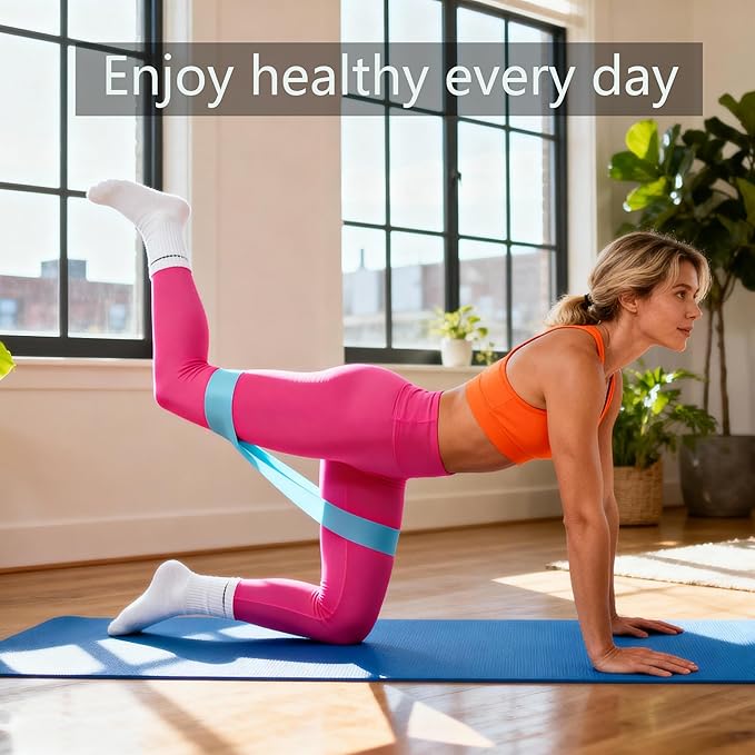 Resistance Bands for Working Out, Loop Exercise Bands for Indoor & Outdoor Fitness, 5 Pcs Leg Strength Training