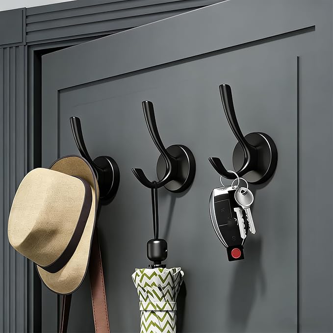 YUANQIAN Magnetic Wreath Hanger, Heavy Duty Magnets with Hook for Refrigerator, Christmas Decoration Magnetic Hooks for Metal Front Door, Cruise Hook Hanger for Hanging Cabins Grill (D43-U-4 Hook)