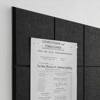 Large Cork Bulletin Board Wall - 48" x 36" Felt Pin Board TSJ OFFICE 12 Pack Tiles Set with 50 Pushpins & Safe Removable Adhesive Tabs, Corkboard for Office Home Office Decor Classroom Display - Black
