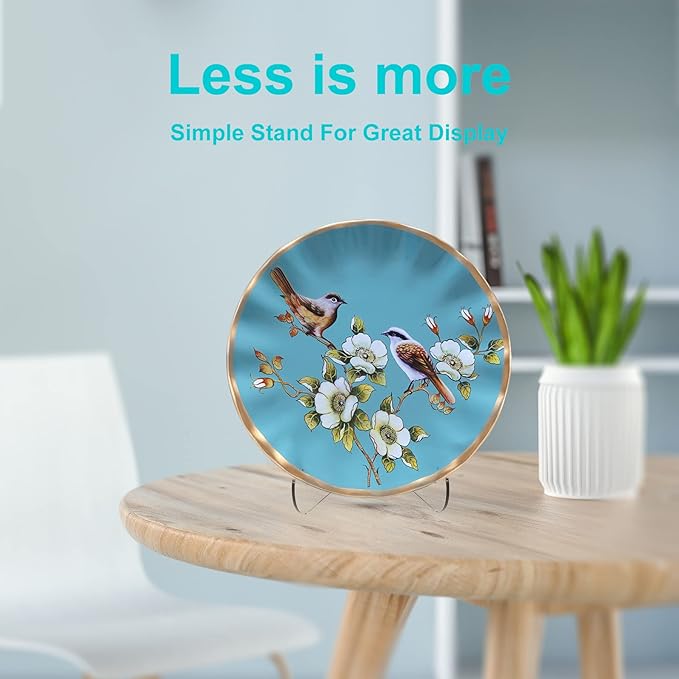 Boloyo 60-Degree Angle Acrylic Plate Display Stand , 3 Inch 2PC Clear Acrylic Display Holder Easel Base for Home Office Kitchen School Art Display