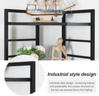 HOMISSUE Corner Shelf, 7 Tier Tall Narrow Bookshelf 82.6", Industrial Corner Bookcase with Storage for Home Office Living Room and Bedroom, Black