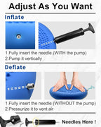 Tumaz Wobble Cushion - Wiggle Seat to Improve Sitting Posture & Stay Focused for Sensory Kids, Balance Disc to Core Strength & Flexible Seating [Extra Thick Balance Board, Pump Included Wobble Board]