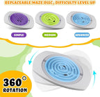 Maze Balance Board for Kids, 3 Replaceable Labyrinth Boards with 2 Balls, 20 Inch Plastic Toddler Wobble Board Rocker for Sensory Training, Non-slip Pedals, Max Load 130 Lbs