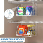 3 Pack Laundry Room Organization and Storage, Hanging Wire Basket for Laundry Closet Wire Shelves, Laundry Closet Organizers and Storage Basket, Heightened Version