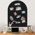 Large Cork Board for Wall & Office Decor, 48" x 36" Arched Felt Bulletin Board Pin Board Vision Board with 30 Pins – 12 Customizable Wall Tiles for Office Home Bedroom,Photo & Picture Display