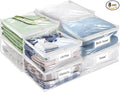 Kikerike Plastic Storage Bags with Easy-Glide Zipper, Pack of 8, Durable Clear Vinyl Zippered Storage Bags for Clothes Sweaters Comforters Blankets Sheets Bedding (15 x 12 x 5 Inch)