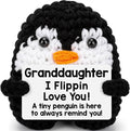 Belatelove Granddaughter Gifts from Grandma, Handmade Crochet Penguin Birthday Mother's Day for Granddaughter, Funny I Love You Gifts for Year Old Girl Kid Daughter Teen Small Easter Decor