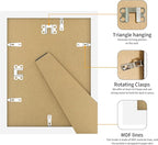8.5x11 Picture Frame 3 Pack - White Poster Frame Display Pictures 6x8 with Mat or 8.5 x 11 Without Mat for Wall Hanging Horizontal and Vertica