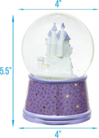 Silver Buffalo Disney Princess Light Up Snow Globe│Cinderella, Aurora, Belle, Ariel, and Jasmine│5.5 Inches Tall, 100mm (Stardard)