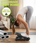 Slant Board for Calf Stretcher,600lbs Weight Capacity Adjustable Incline Balance Board for Squat Home Gym or Commercial Exercise Equipment