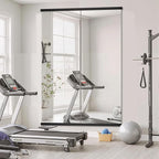 TRAHOME Home Gym Mirror for Wall,70x24x2PCS Full Length,Glass Frameless Body Large Mirror for Home Gym,Workout,Bedroom,Garage(Black)