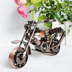 Metal Motorcycle Decor, Copper Classic Motorcycle Figurine,5.9”x3.5”Unique Iron Motorcycle Sculpture,Cool Home Office Desk Decor,Art Gift Vintage,Birthday for Men Boyfriend Husband