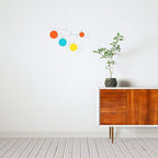 The Atomic Mobile - Palm Springs Hanging Art Mobiles - Mid Century Modern Kinetic Art - Home Decor - Work from Home Decorations - 5 Sizes (12" h x 18" w)