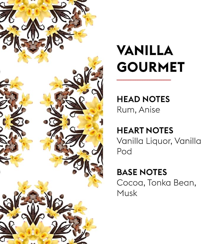 Maison Berger Vanilla Gourmet Fragrance Refill – 200mL (6.76 Fluid Ounces) Scented Oil for Reed and Ceramic Diffusers Warm Vanilla and Cocoa Blend with Rum and Tonka – Rich Gourmand Scent