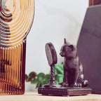 Young's Inc. Cat Figurine - Cute Cat Statue - Whimsical Cat Decor for Cat Lovers - Cat Collectibles and Meditation Decor - Cat Reading on The Chair - 4.33'' L X 2.56'' W X 4.72'' H