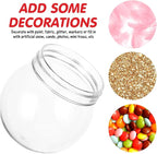 20pcs Plastic Snow Globe DIY Snow Globe Clear Plastic with Screw Off Water Globe Jar Empty for DIY Crafts Christmas Home Decoration (L*H: 5.3 x 6CM)