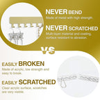 Necklace Holder Hanging Jewelry Organizer: Self-Adhesive Wall Organizer for Necklaces, 2 Pack, Gold