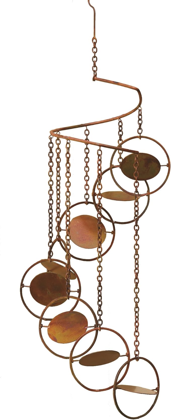 Ancient Graffiti Flamed Circle Hanging Spiral Mobile, 8"X25"