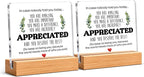 Thank You & Appreciation Gifts Bulk for Coworkers, Friends, Women and Men, Inspirational Gift Ideas, Motivational Desk Decor for Office Home, 4 x 4 Inches, Set of 2